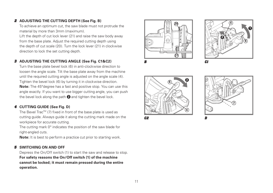 WORX WU434.1 1500W 190mm Circular Saw 240V User Manual | Page 11 / 16
