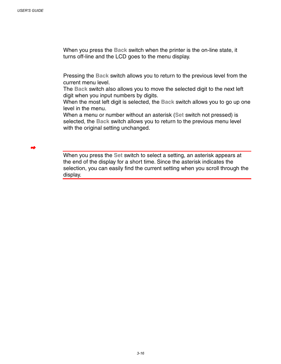 Back switch, Back switch -16 | Brother HL-3260N User Manual | Page 100 / 276