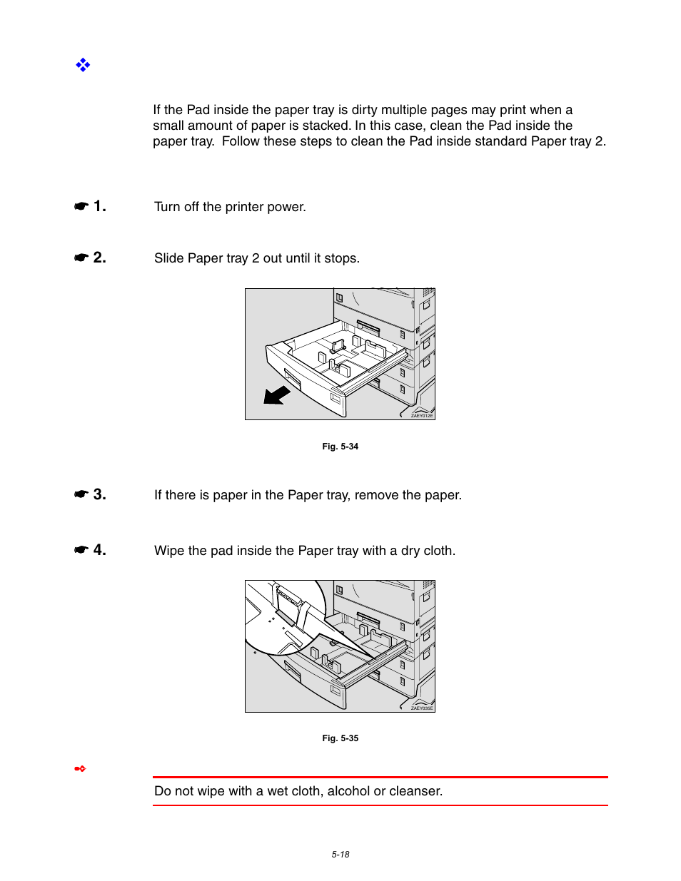 Cleaning the pad inside the paper tray | Brother HL-3260N User Manual | Page 206 / 276