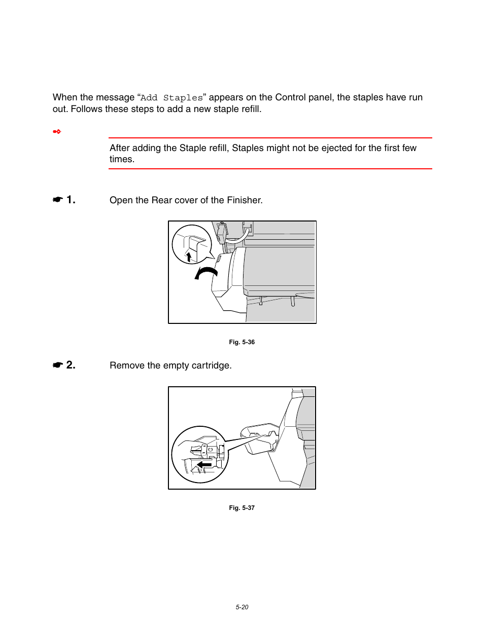 Adding staples, Adding staples -20 | Brother HL-3260N User Manual | Page 208 / 276