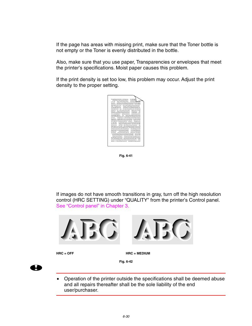 Dropout, Poor halftone or grayscale transitions | Brother HL-3260N User Manual | Page 241 / 276