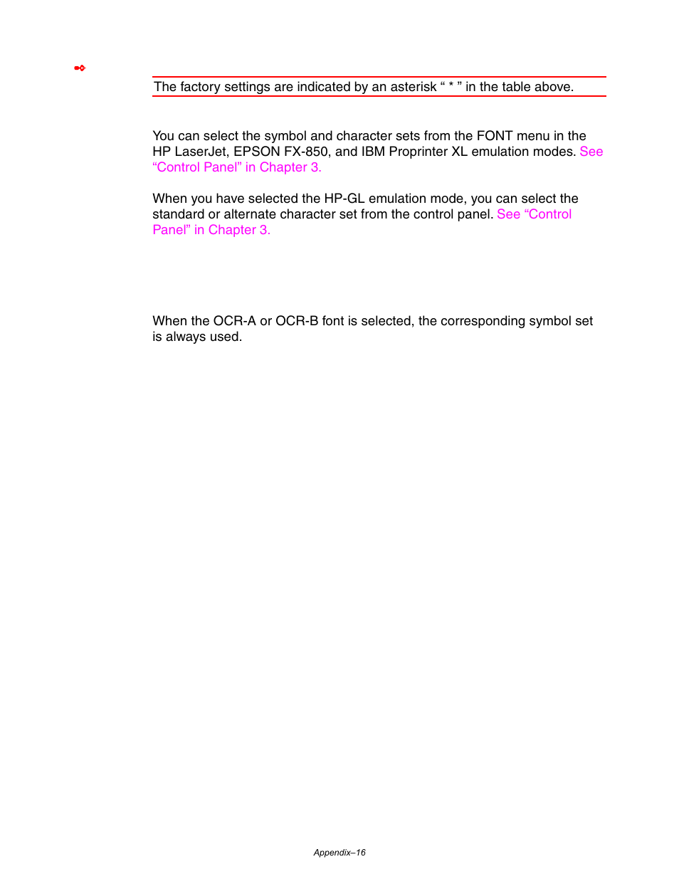 Ocr symbol sets | Brother HL-3260N User Manual | Page 258 / 276