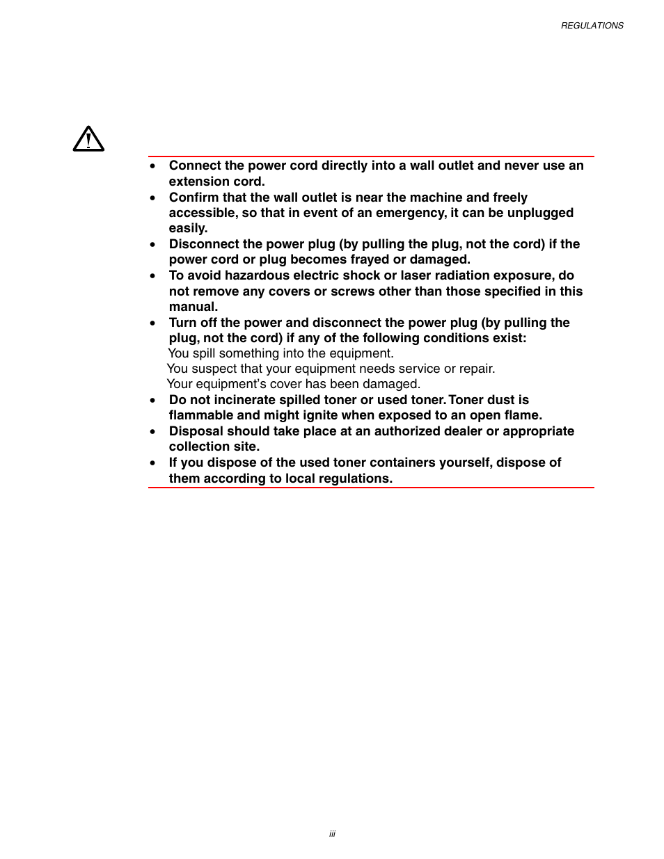 To use the printer safely | Brother HL-3260N User Manual | Page 7 / 276