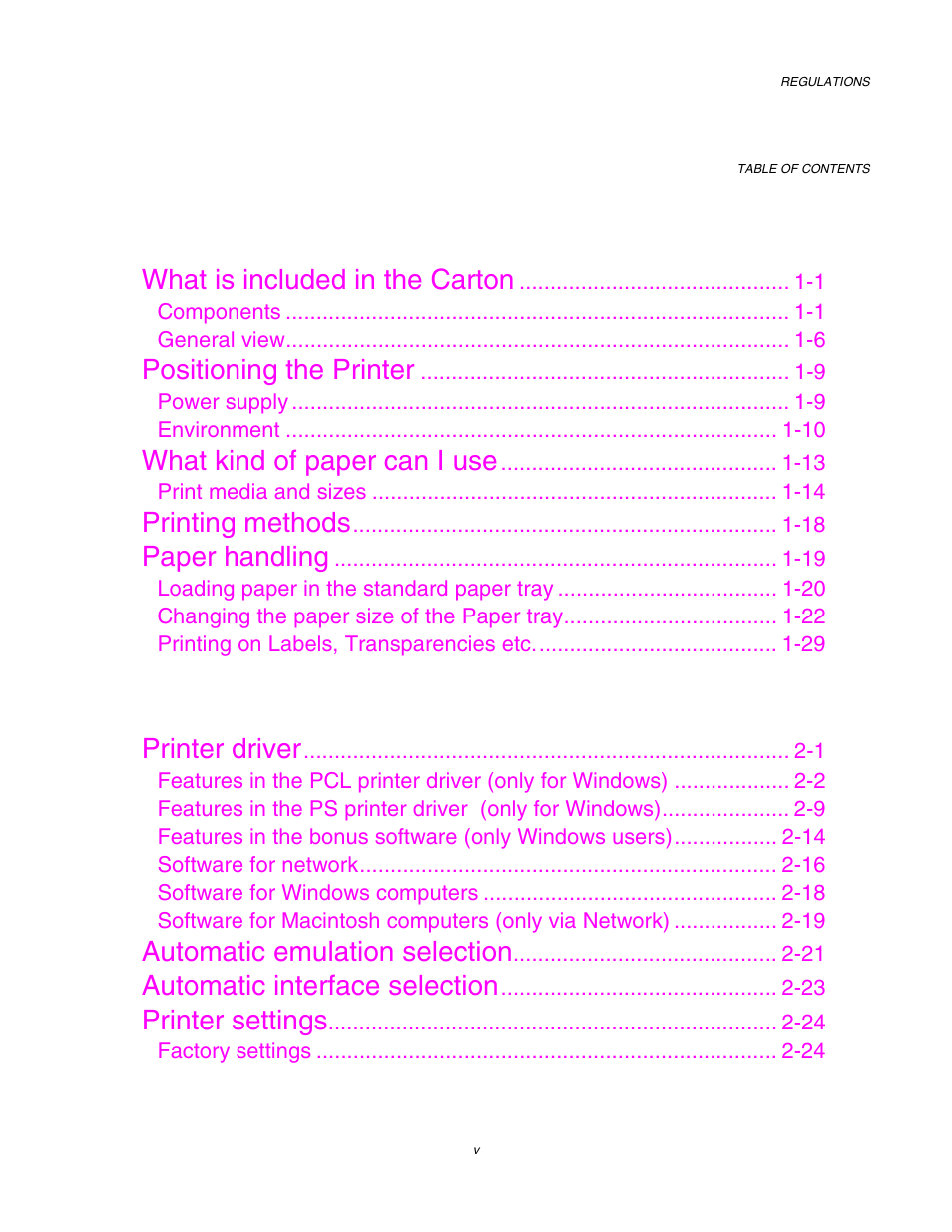 Brother HL-3260N User Manual | Page 9 / 276