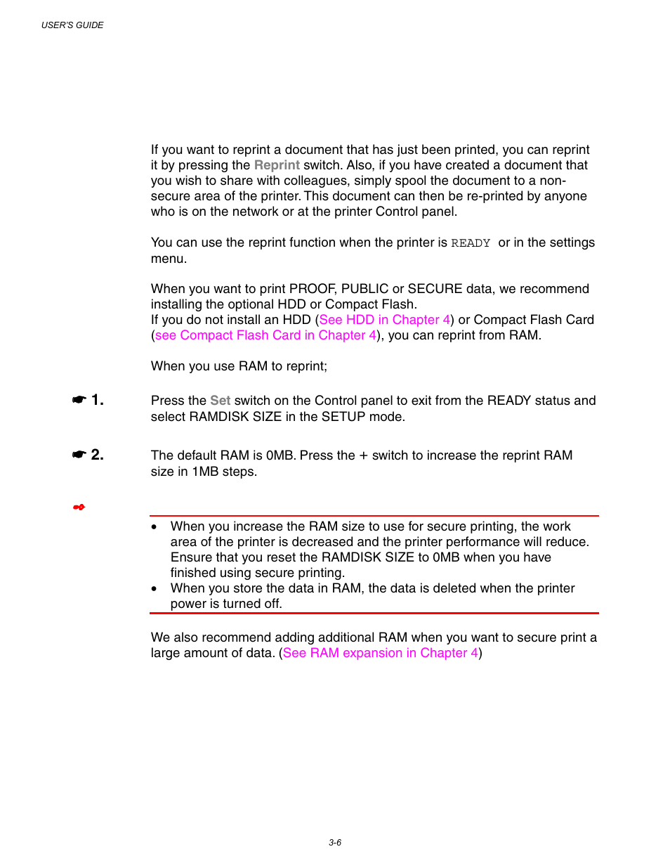 Reprint switch, Reprint switch -6 | Brother HL-3260N User Manual | Page 90 / 276