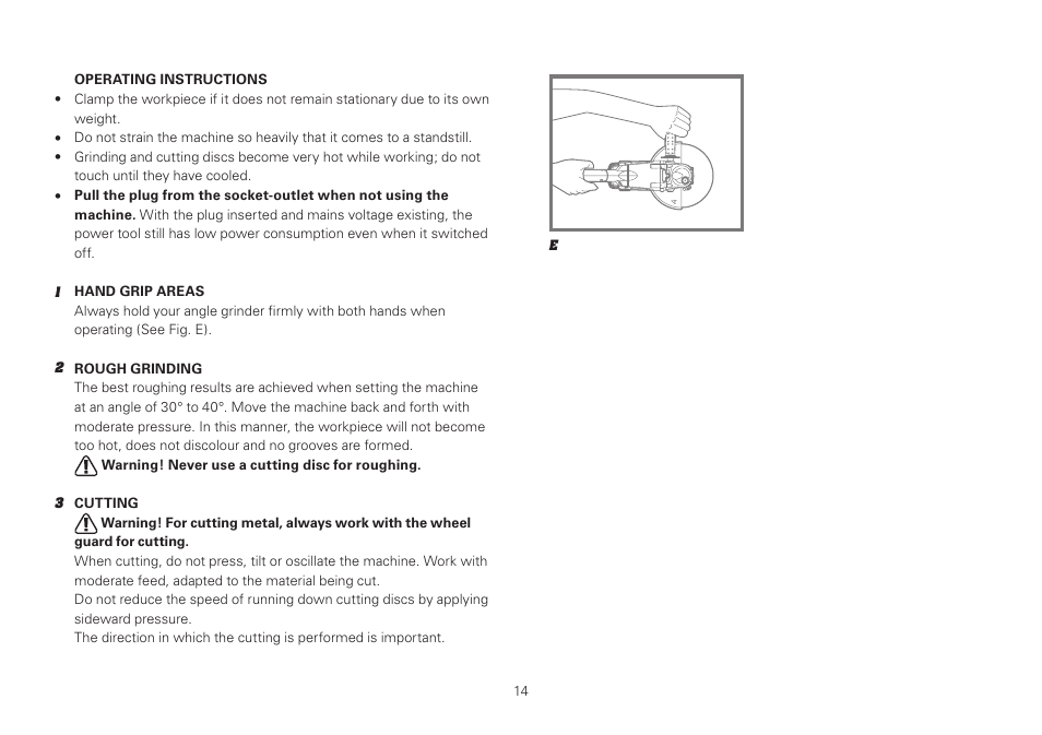 WORX WU743 230mm 2000W Angle Grinder 240V User Manual | Page 14 / 20