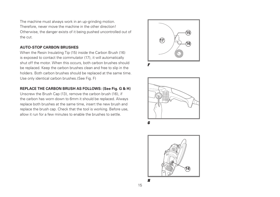 WORX WU743 230mm 2000W Angle Grinder 240V User Manual | Page 15 / 20