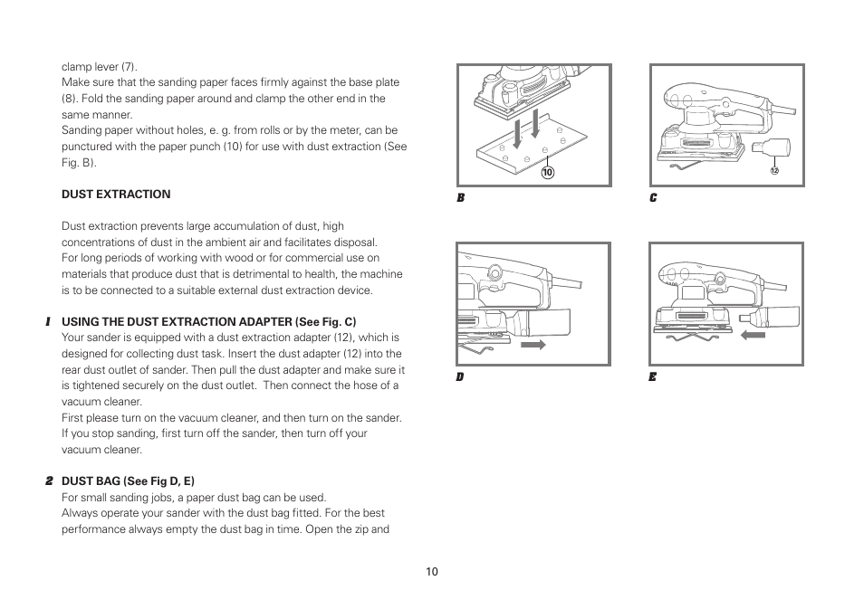 WORX WU644 300W 1/3 Sheet Finishing Sander 240V User Manual | Page 10 / 16