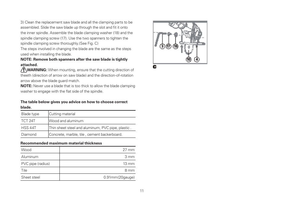 WORX WU420 400W VERSACUT Saw User Manual | Page 11 / 24