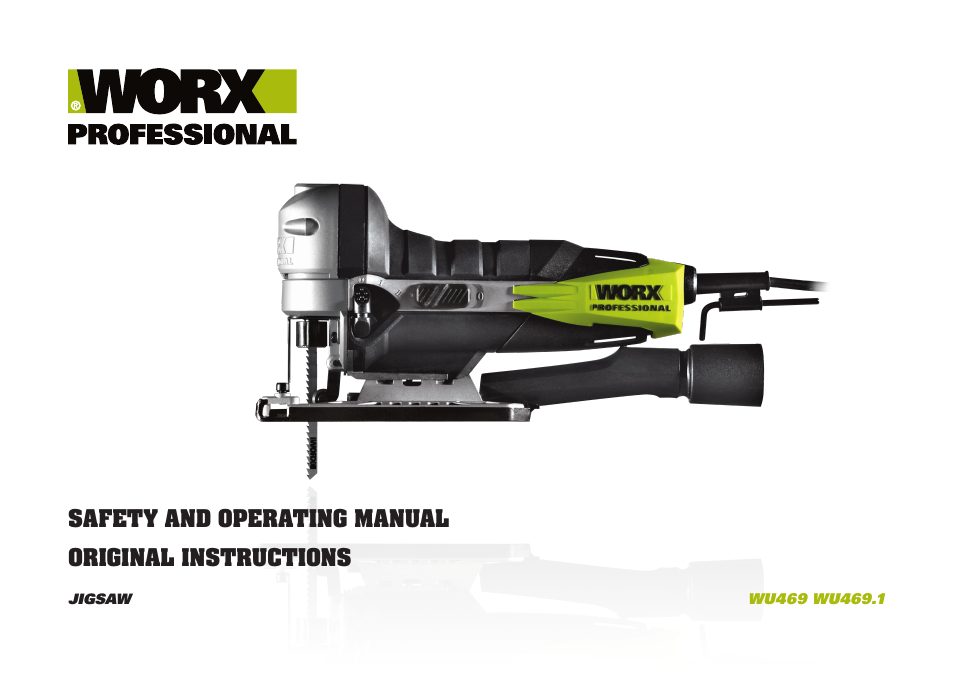 WORX WU469 600W Contour Jigsaw 240V User Manual | 20 pages