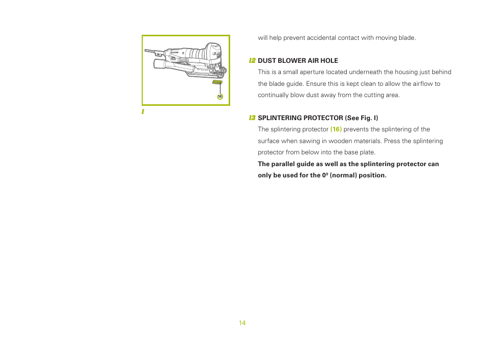 WORX WU469 600W Contour Jigsaw 240V User Manual | Page 14 / 20