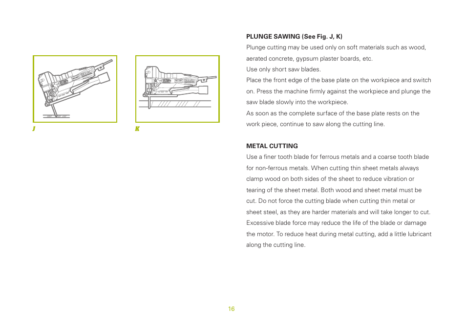 WORX WU469 600W Contour Jigsaw 240V User Manual | Page 16 / 20