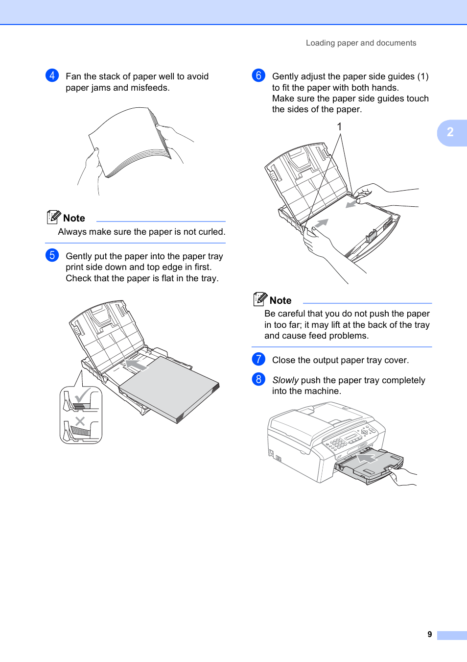 Brother VERSION 0 MFC-250C User Manual | Page 23 / 168