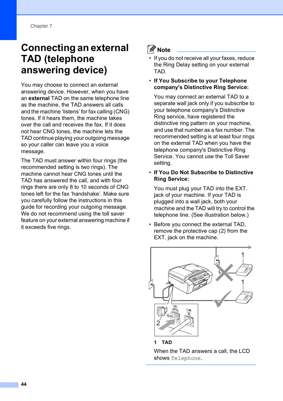 Brother VERSION 0 MFC-250C User Manual | Page 58 / 168