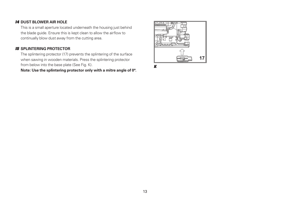 WORX WU462 720W Jigsaw 240V User Manual | Page 13 / 20