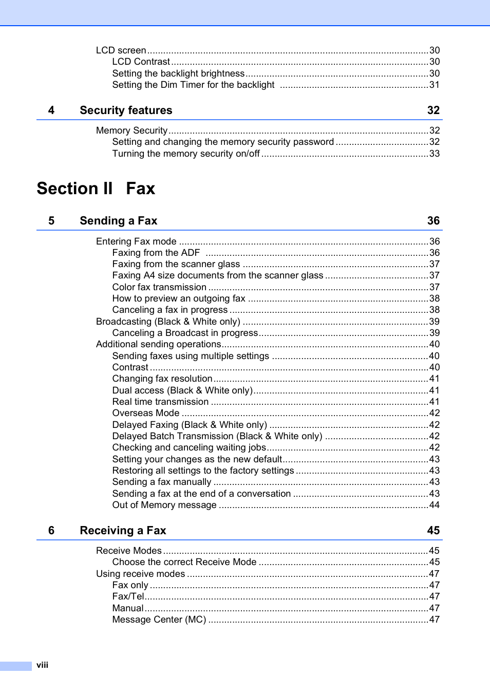 Brother MFC-790CW User Manual | Page 10 / 240