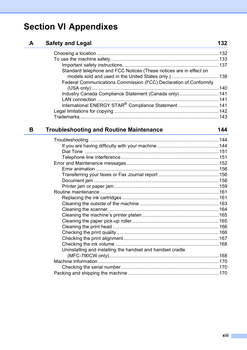 Brother MFC-790CW User Manual | Page 15 / 240