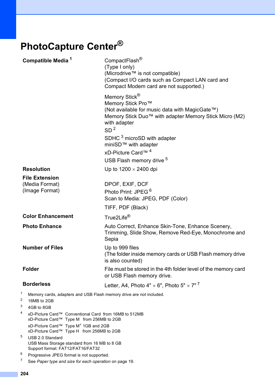 Photocapture center | Brother MFC-790CW User Manual | Page 220 / 240