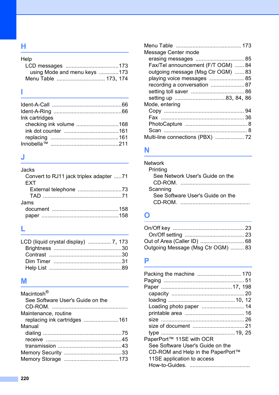 Brother MFC-790CW User Manual | Page 236 / 240