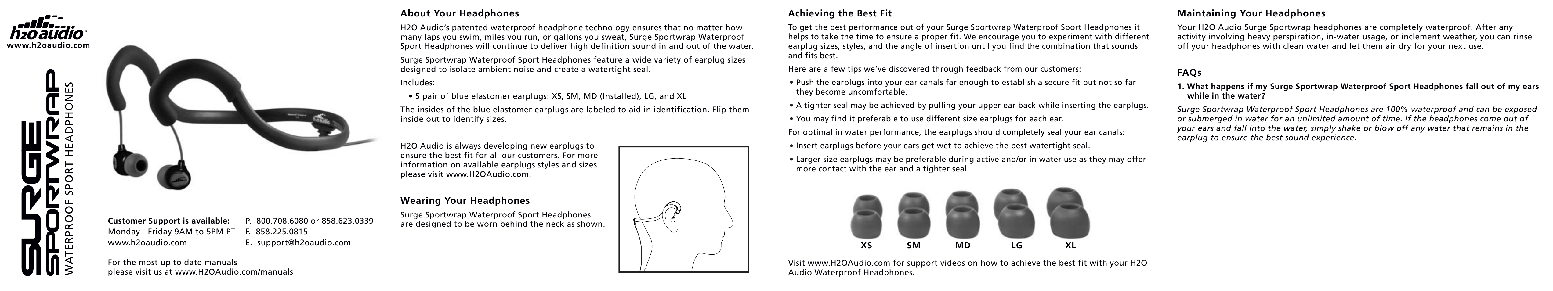 X-1 (H2O Audio) IEN2-BK User Manual | 2 pages
