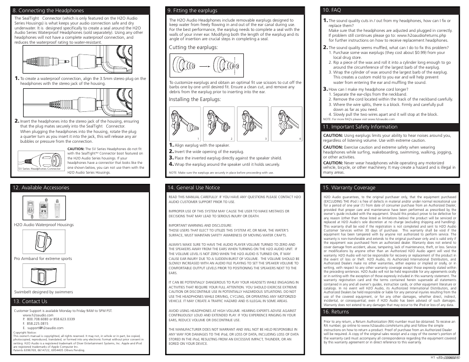 Working headphonesback.pdf | X-1 (H2O Audio) H1-9A1 User Manual | Page 3 / 3