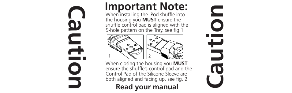 Shufflebellyband_working.pdf, Caution | X-1 (H2O Audio) S7-1A3 User Manual | Page 2 / 5