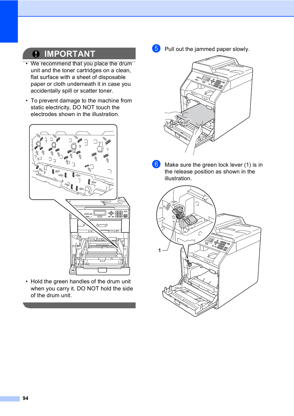 Important | Brother DCP-9055CDN User Manual | Page 102 / 146