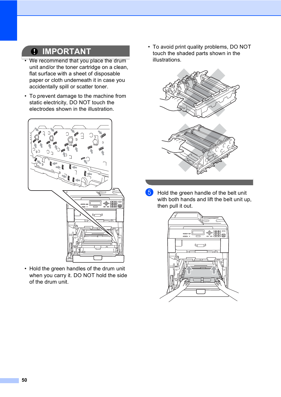 Important | Brother DCP-9055CDN User Manual | Page 58 / 146
