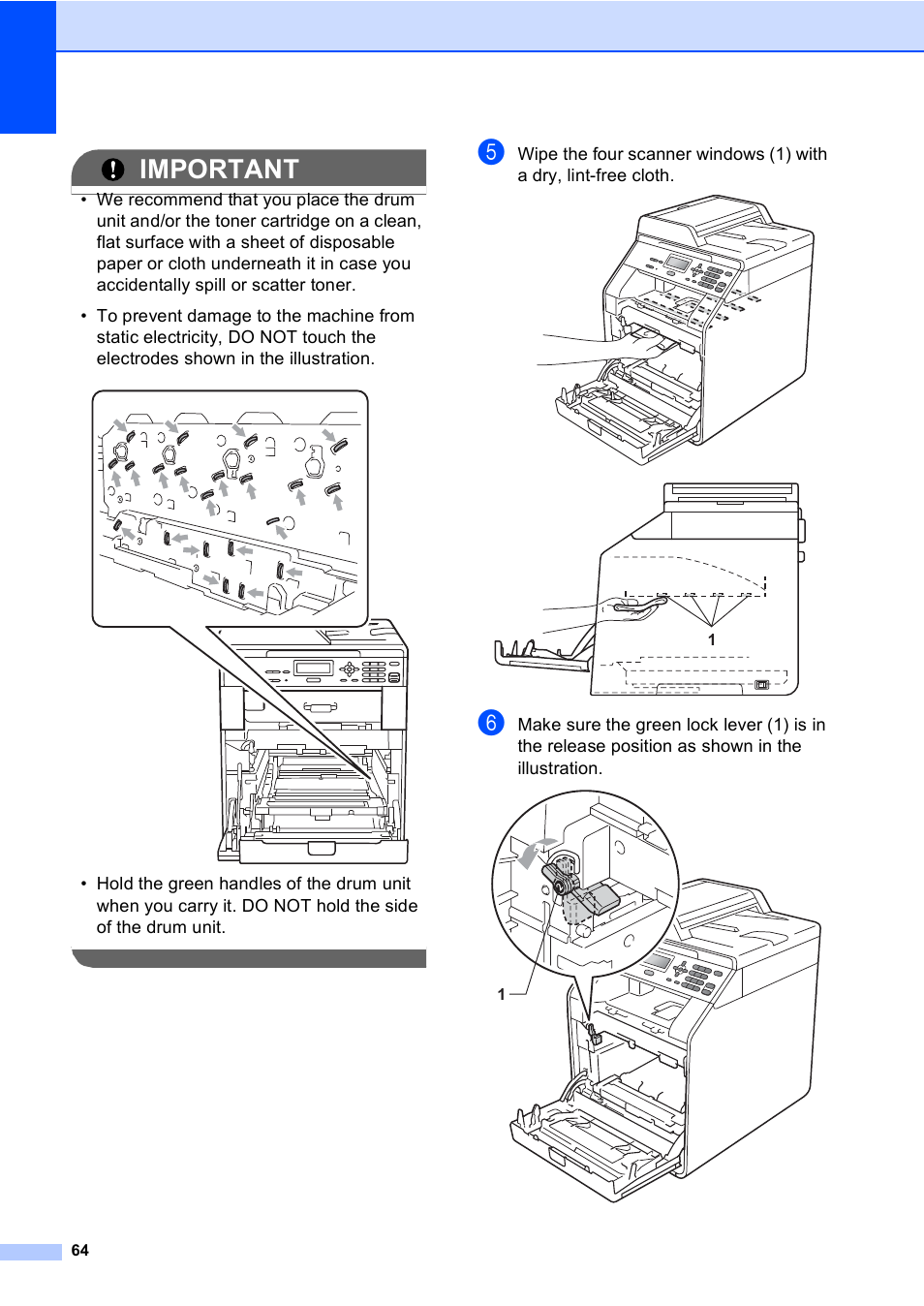 Important | Brother DCP-9055CDN User Manual | Page 72 / 146