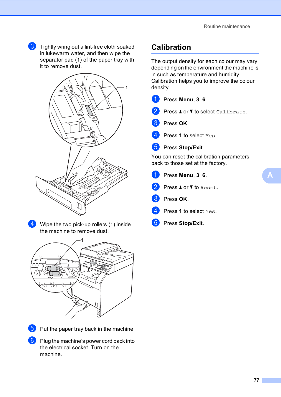 Calibration | Brother DCP-9055CDN User Manual | Page 85 / 146