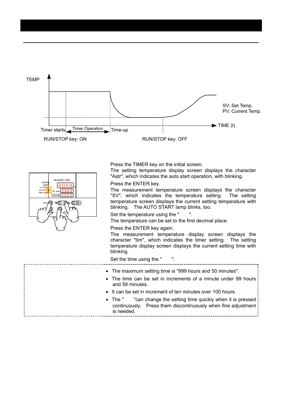 Operation method, Auto start operation | Yamato Scientific BBL300 Low Constant Temperature Water Bath User Manual | Page 24 / 61