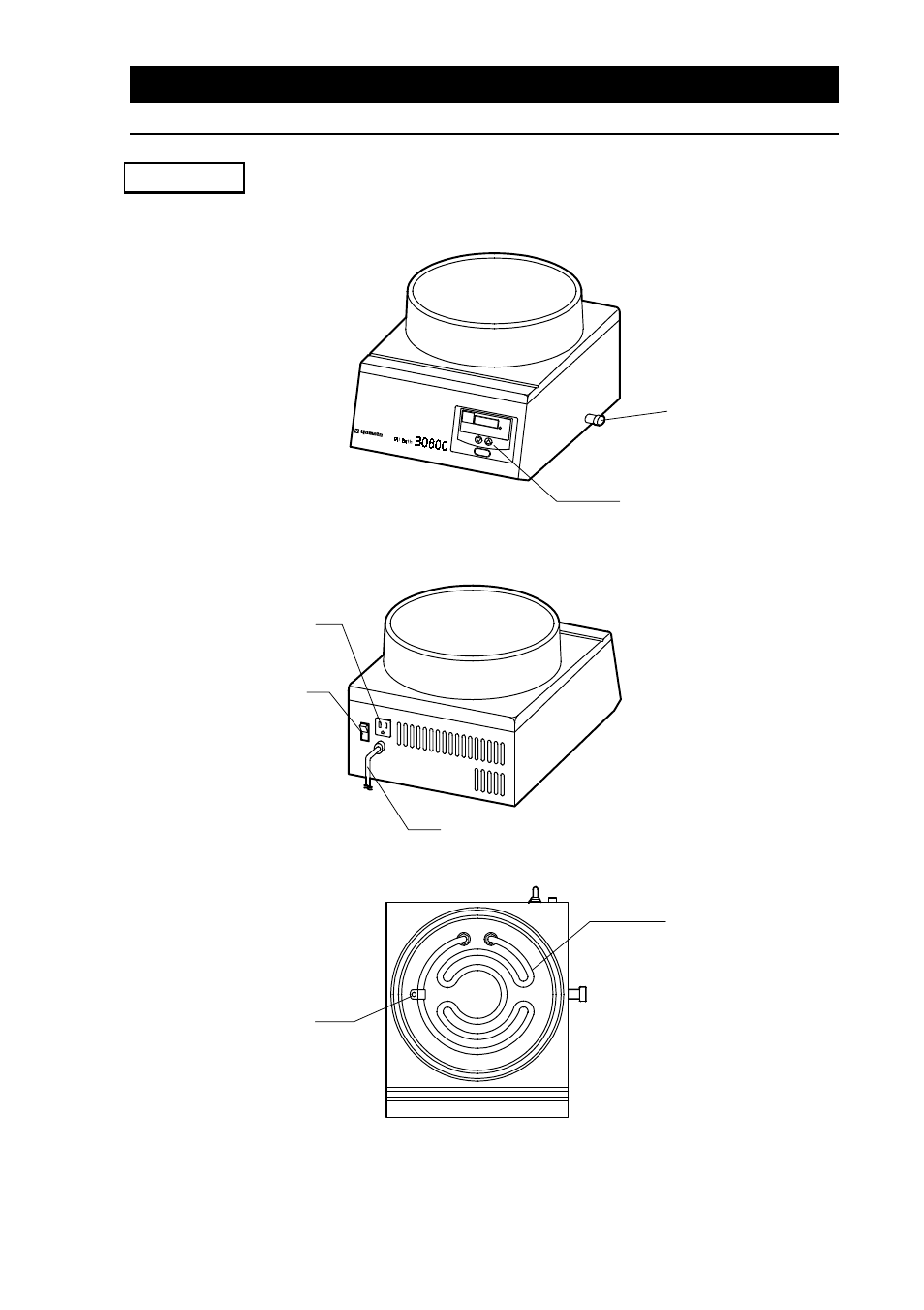 Identification of parts, Bo600 | Yamato Scientific BO600 Water Baths/Oil Baths User Manual | Page 9 / 22