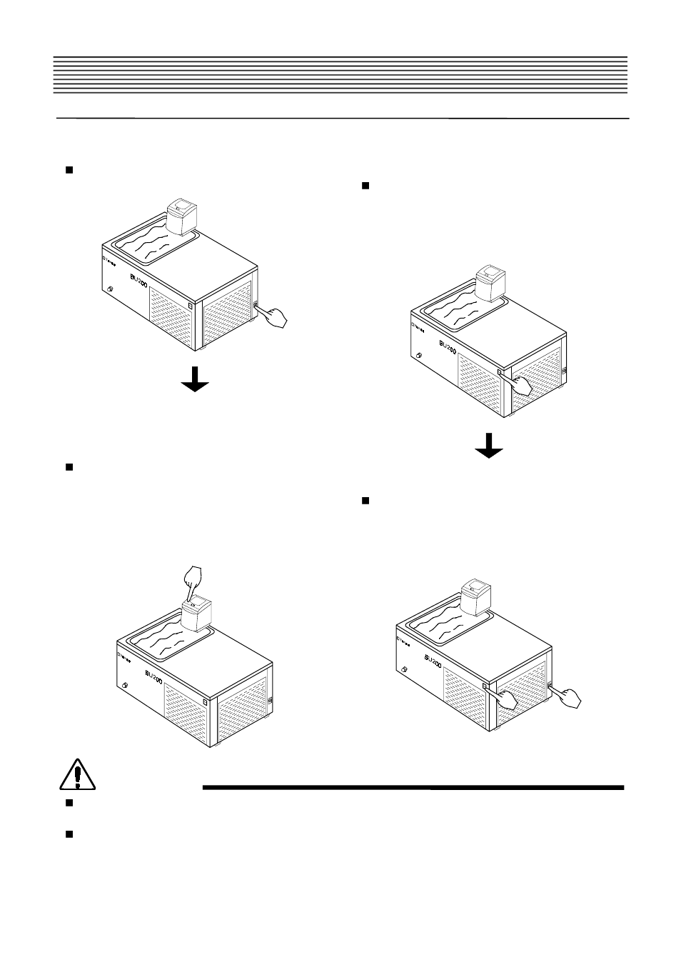 Method of operation, Caution, Bu200 1 | Yamato Scientific BU300 Low Constant Temperature Water Bath User Manual | Page 11 / 18