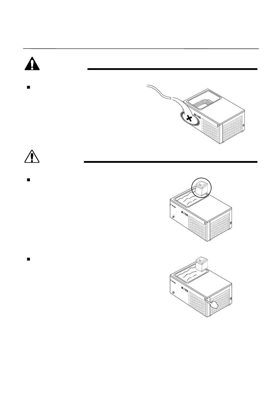 Warning, Caution | Yamato Scientific BU300 Low Constant Temperature Water Bath User Manual | Page 6 / 18
