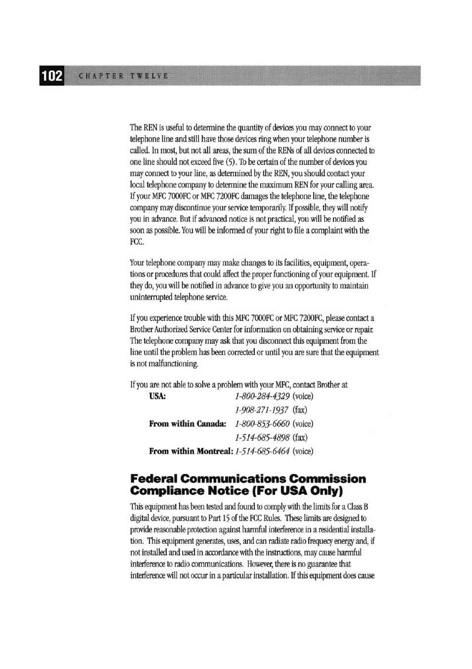 Brother MFC7000FC User Manual | Page 110 / 147