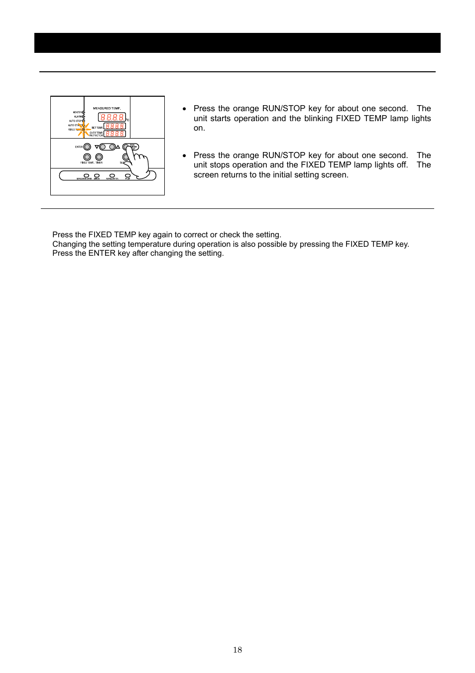 Operation method, Fixed temperature operation | Yamato Scientific CLH600 Cool Line User Manual | Page 21 / 65
