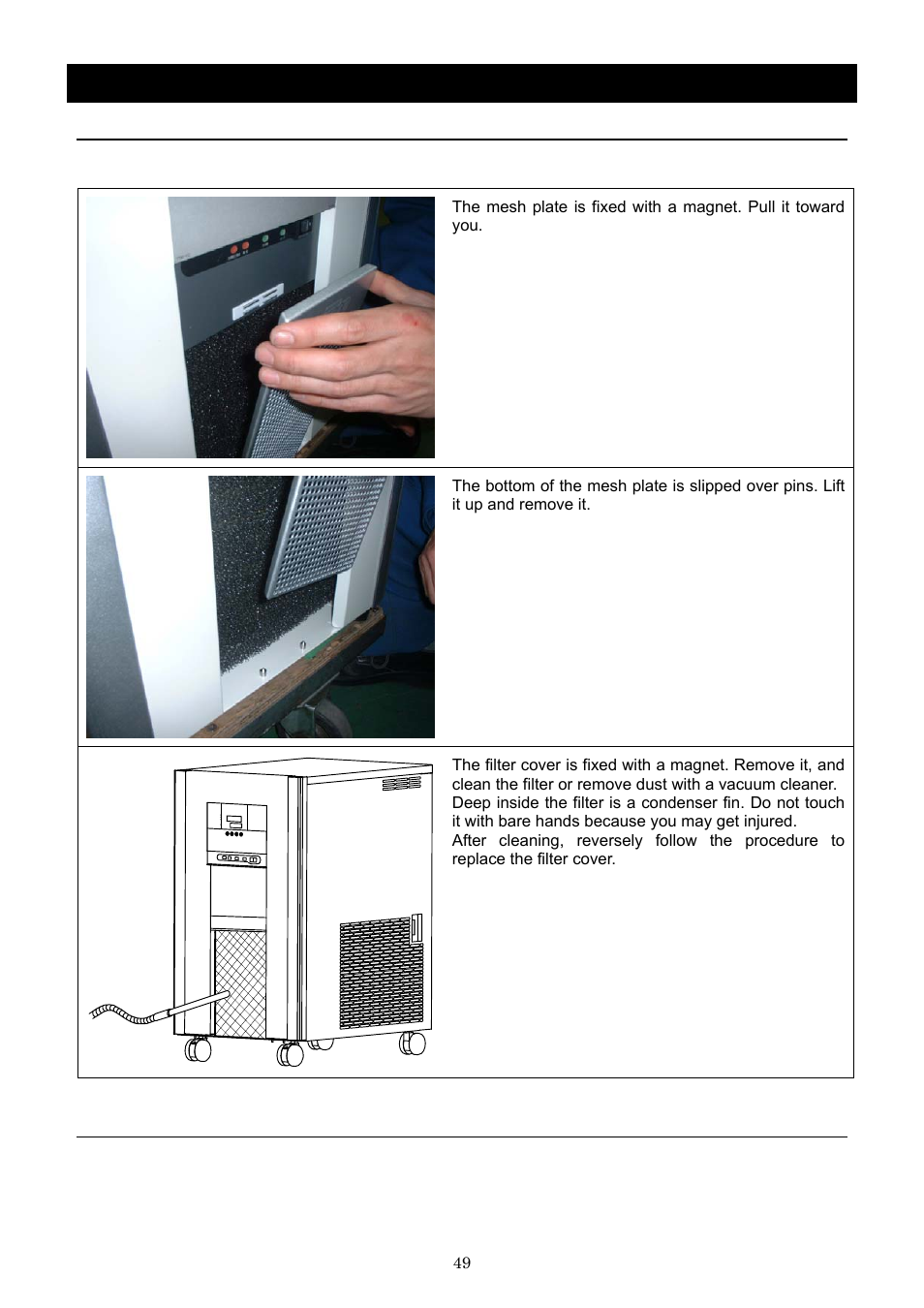 Maintenance method, Daily inspection and maintenance | Yamato Scientific CLH600 Cool Line User Manual | Page 52 / 65