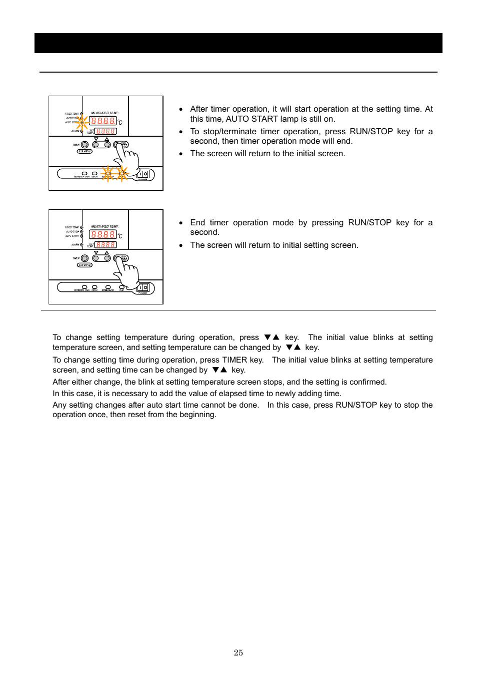 Operation method, Auto start operation | Yamato Scientific CLS600 Cool Line User Manual | Page 28 / 55