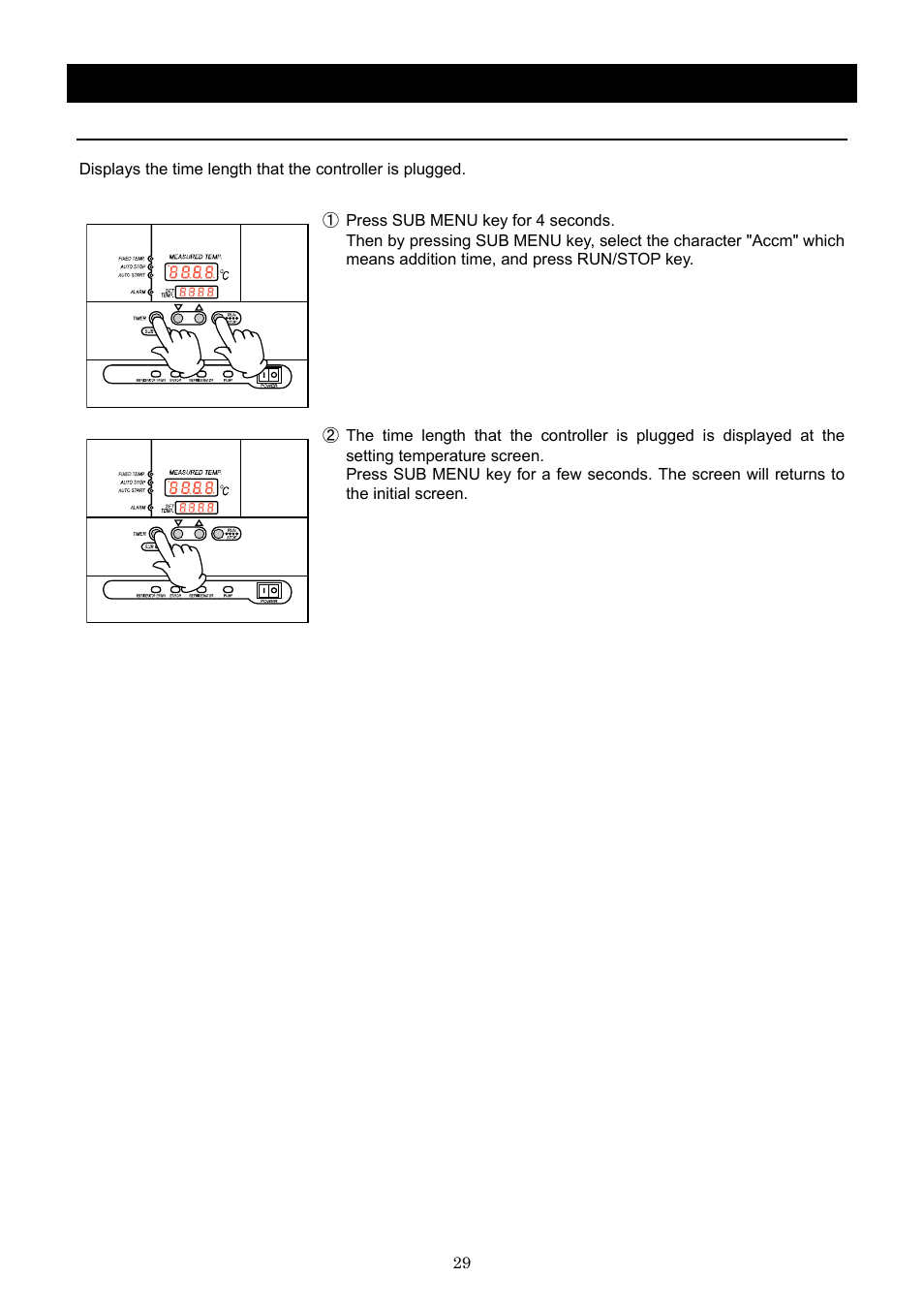 Operation method, Addition time function | Yamato Scientific CLS600 Cool Line User Manual | Page 32 / 55
