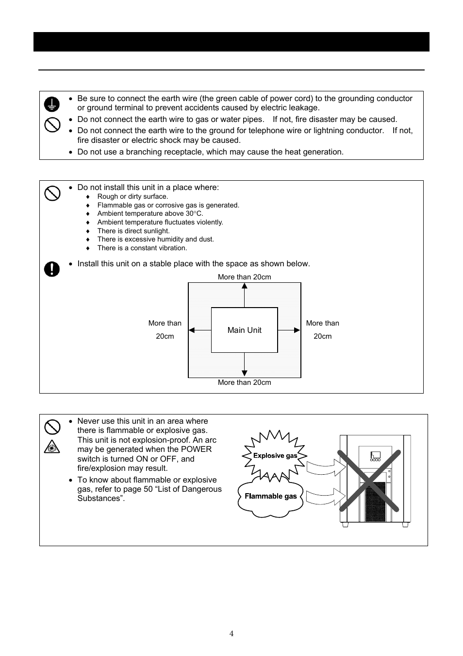Before using this unit, Requirements for installation | Yamato Scientific CLS600 Cool Line User Manual | Page 7 / 55
