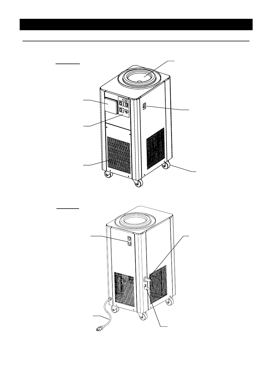 Description and function of each part, Main unit | Yamato Scientific DC800 Freeze Dryers User Manual | Page 13 / 33