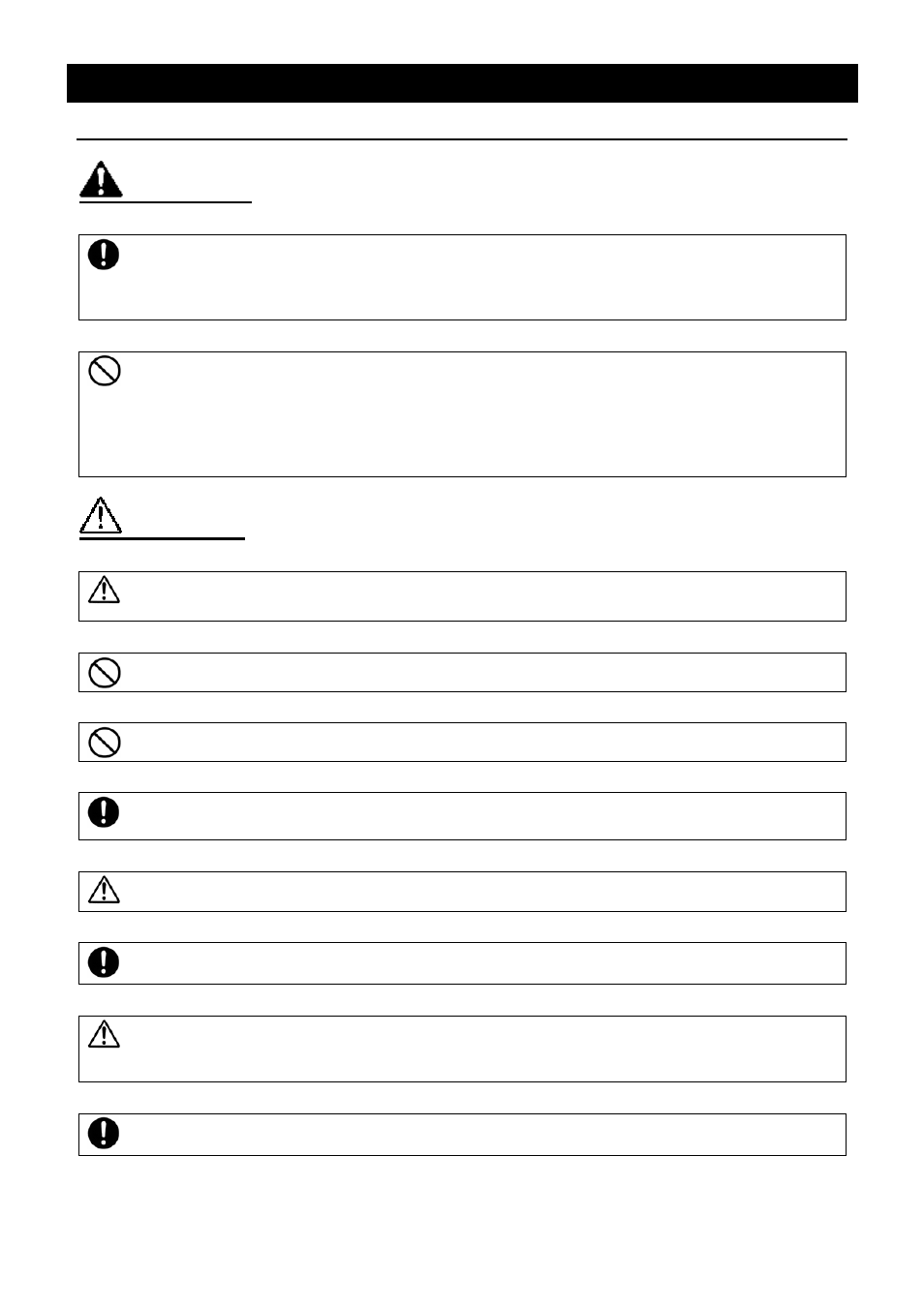 Handling precautions, Warning, Caution | Yamato Scientific DC800 Freeze Dryers User Manual | Page 21 / 33