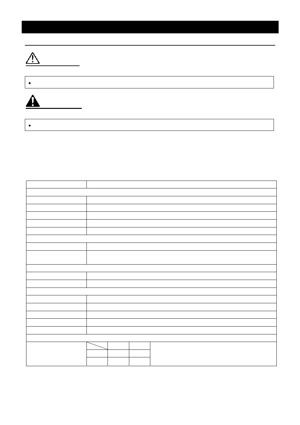 Long storage and disposal, Caution, Warning | Yamato Scientific DC800 Freeze Dryers User Manual | Page 24 / 33