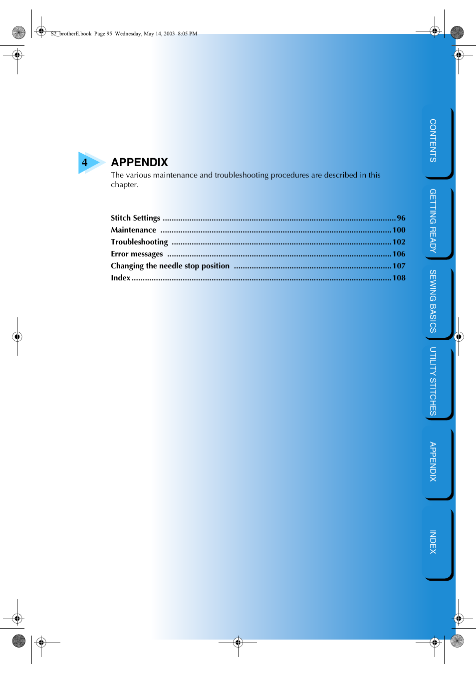 Appendix | Brother CS-8060 User Manual | Page 101 / 116