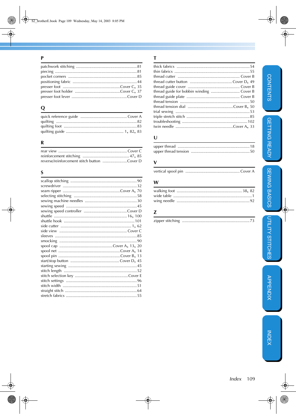 Brother CS-8060 User Manual | Page 115 / 116