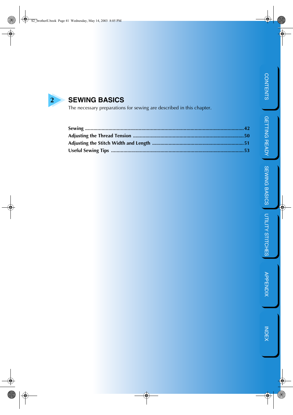 Sewing basics | Brother CS-8060 User Manual | Page 47 / 116