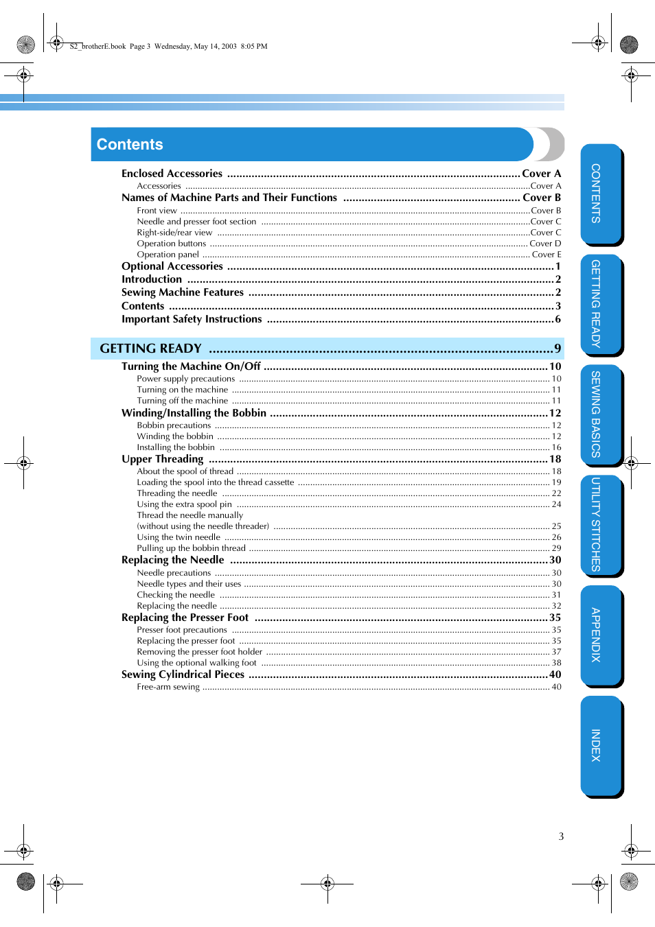 Brother CS-8060 User Manual | Page 9 / 116