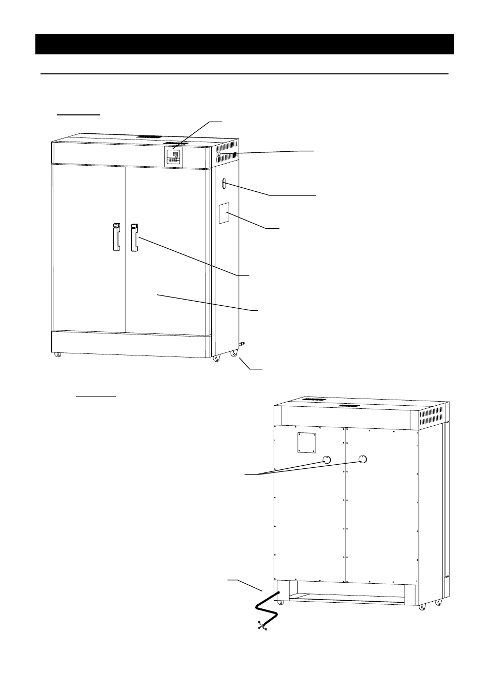 Description and function of each part, Main unit | Yamato Scientific DKN 912 Constant Temperature Drying Oven User Manual | Page 15 / 50