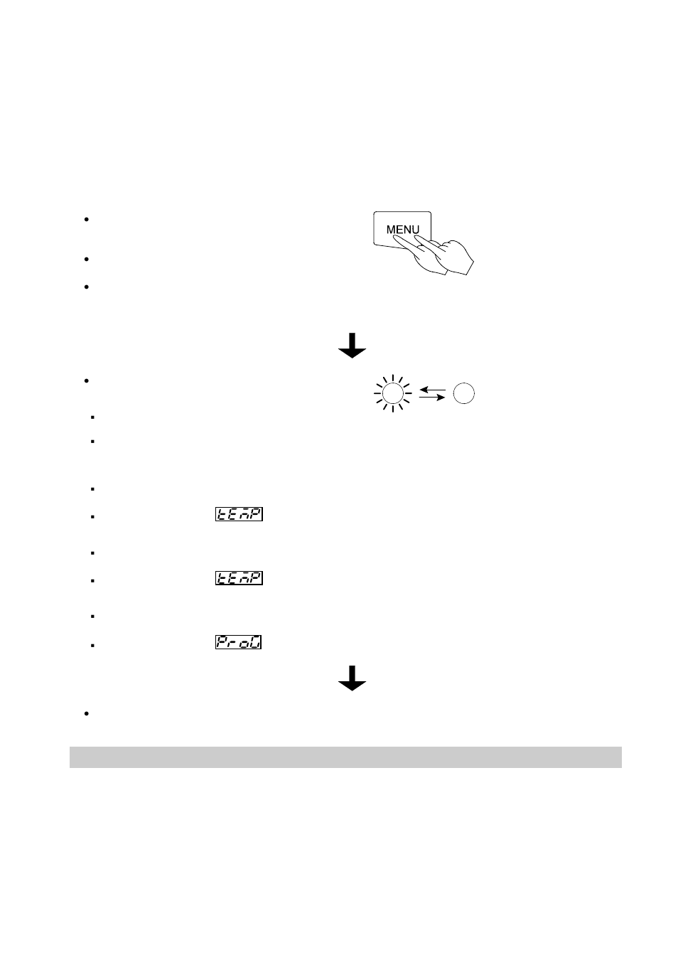 Switching from one operation to another, Selection of operation menu | Yamato Scientific DN410I Inert Oven User Manual | Page 25 / 88