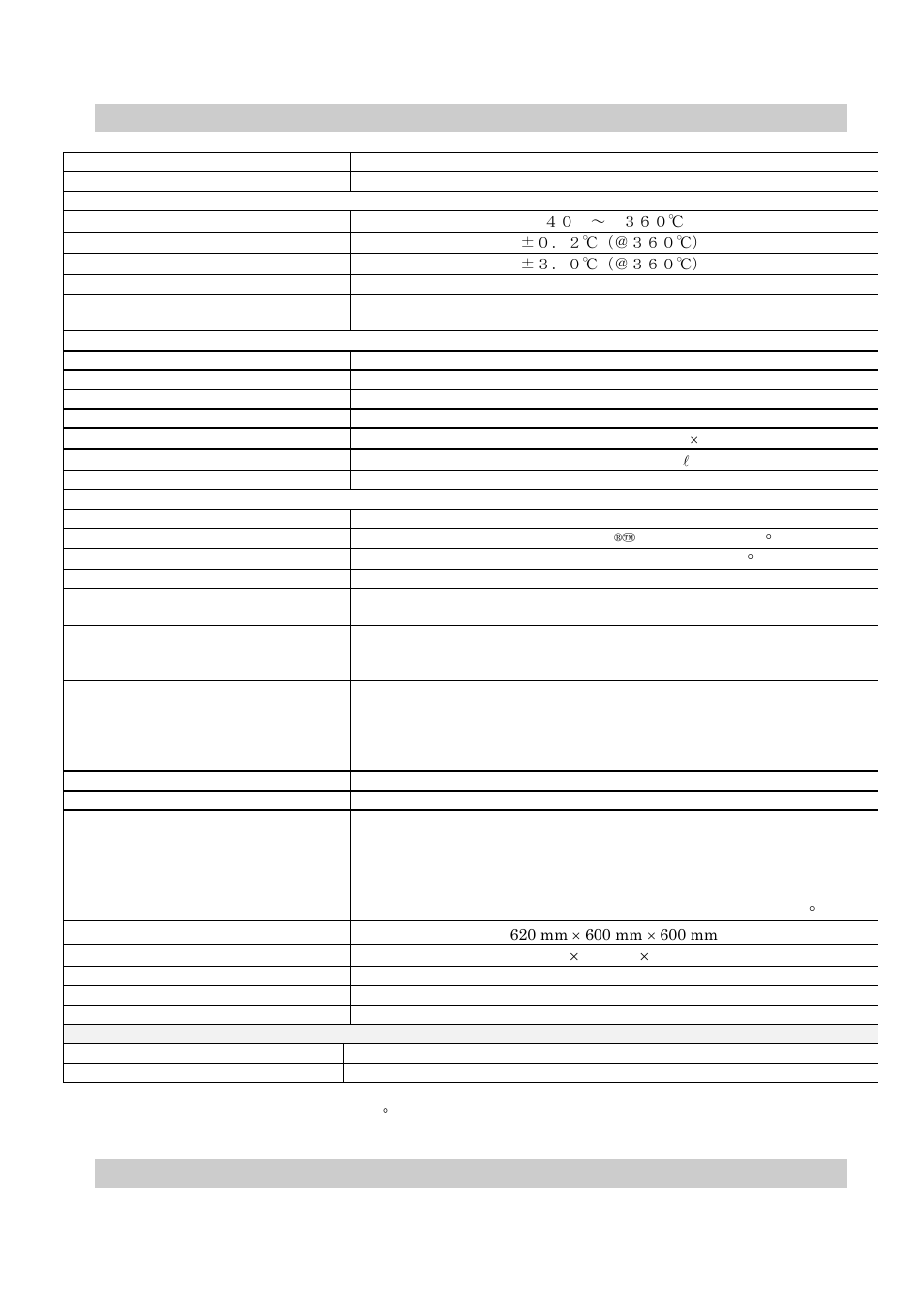 Specifications | Yamato Scientific DN410I Inert Oven User Manual | Page 81 / 88